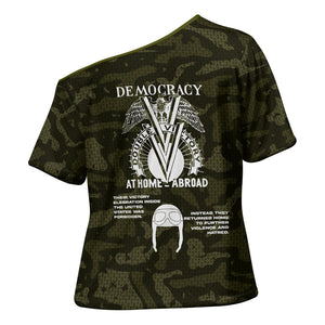 Double V Campaign American History 1942 Cross Shoulder Shirt Military Camouflage Tuskegee Airmen World War II