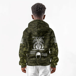 Double V Campaign American History 1942 Kid Hoodie Military Camouflage Tuskegee Airmen World War II
