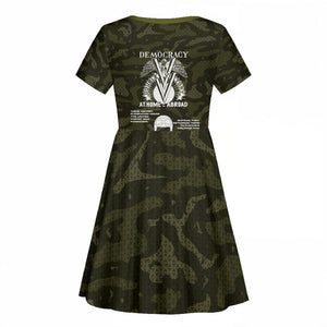 Double V Campaign American History 1942 Kid Short Sleeve Dress Military Camouflage Tuskegee Airmen World War II