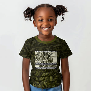 Double V Campaign American History 1942 Kid T shirt Military Camouflage Tuskegee Airmen World War II