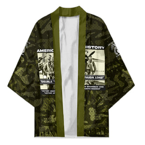 Double V Campaign American History 1942 Kimono Military Camouflage Tuskegee Airmen World War II