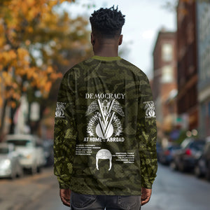 Double V Campaign American History 1942 Long Sleeve Shirt Military Camouflage Tuskegee Airmen World War II