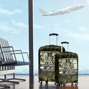 Double V Campaign American History 1942 Luggage Cover Military Camouflage Tuskegee Airmen World War II