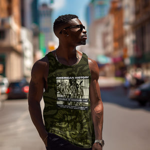 Double V Campaign American History 1942 Men Tank Top Military Camouflage Tuskegee Airmen World War II
