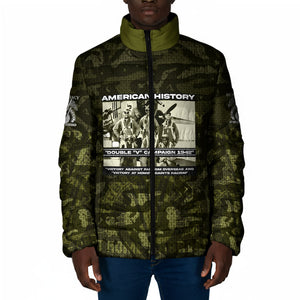 Double V Campaign American History 1942 Padded Jacket Military Camouflage Tuskegee Airmen World War II