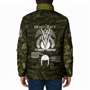 Double V Campaign American History 1942 Padded Jacket Military Camouflage Tuskegee Airmen World War II