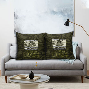 Double V Campaign American History 1942 Pillow Cover Military Camouflage Tuskegee Airmen World War II