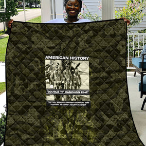 Double V Campaign American History 1942 Quilt Military Camouflage Tuskegee Airmen World War II