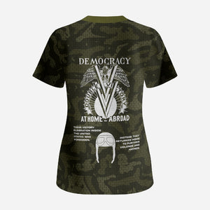 Double V Campaign American History 1942 Scrub Top Military Camouflage Tuskegee Airmen World War II