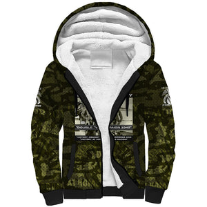 Double V Campaign American History 1942 Sherpa Hoodie Military Camouflage Tuskegee Airmen World War II