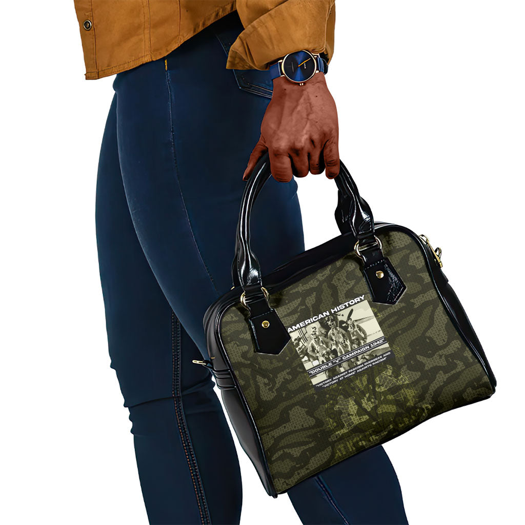 Double V Campaign American History 1942 Shoulder Handbag Military Camouflage Tuskegee Airmen World War II