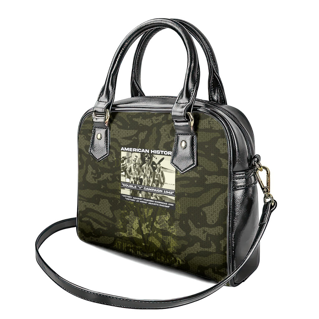 Double V Campaign American History 1942 Shoulder Handbag Military Camouflage Tuskegee Airmen World War II
