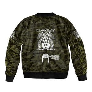Double V Campaign American History 1942 Sleeve Zip Bomber Jacket Military Camouflage Tuskegee Airmen World War II