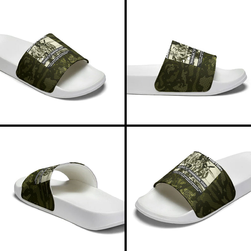 Double V Campaign American History 1942 Slide Sandals Military Camouflage Tuskegee Airmen World War II