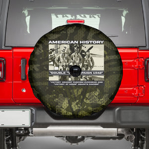 Double V Campaign American History 1942 Spare Tire Cover Military Camouflage Tuskegee Airmen World War II