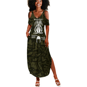 Double V Campaign American History 1942 Summer Maxi Dress Military Camouflage Tuskegee Airmen World War II