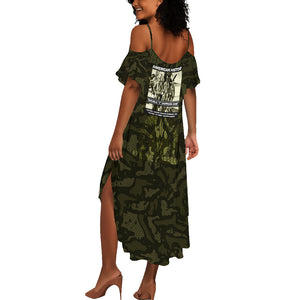 Double V Campaign American History 1942 Summer Maxi Dress Military Camouflage Tuskegee Airmen World War II