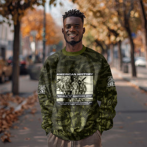 Double V Campaign American History 1942 Sweatshirt Military Camouflage Tuskegee Airmen World War II