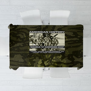 Double V Campaign American History 1942 Tablecloth Military Camouflage Tuskegee Airmen World War II