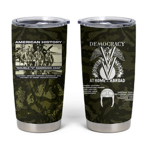 Double V Campaign American History 1942 Tumbler Cup Military Camouflage Tuskegee Airmen World War II