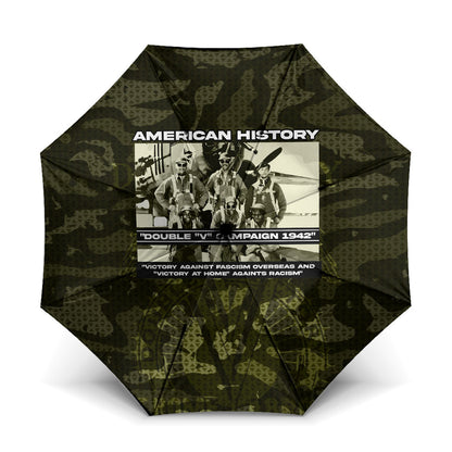Double V Campaign American History 1942 Umbrella Military Camouflage Tuskegee Airmen World War II