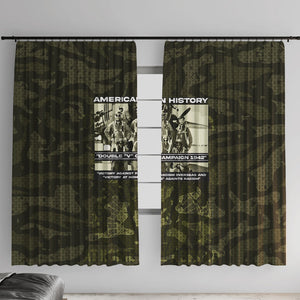Double V Campaign American History 1942 Window Curtain Military Camouflage Tuskegee Airmen World War II