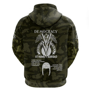Double V Campaign American History 1942 Zip Hoodie Military Camouflage Tuskegee Airmen World War II
