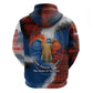Liberia Elephant Power of Tradition Hoodie Tribal Red Blue Splash - African Pride