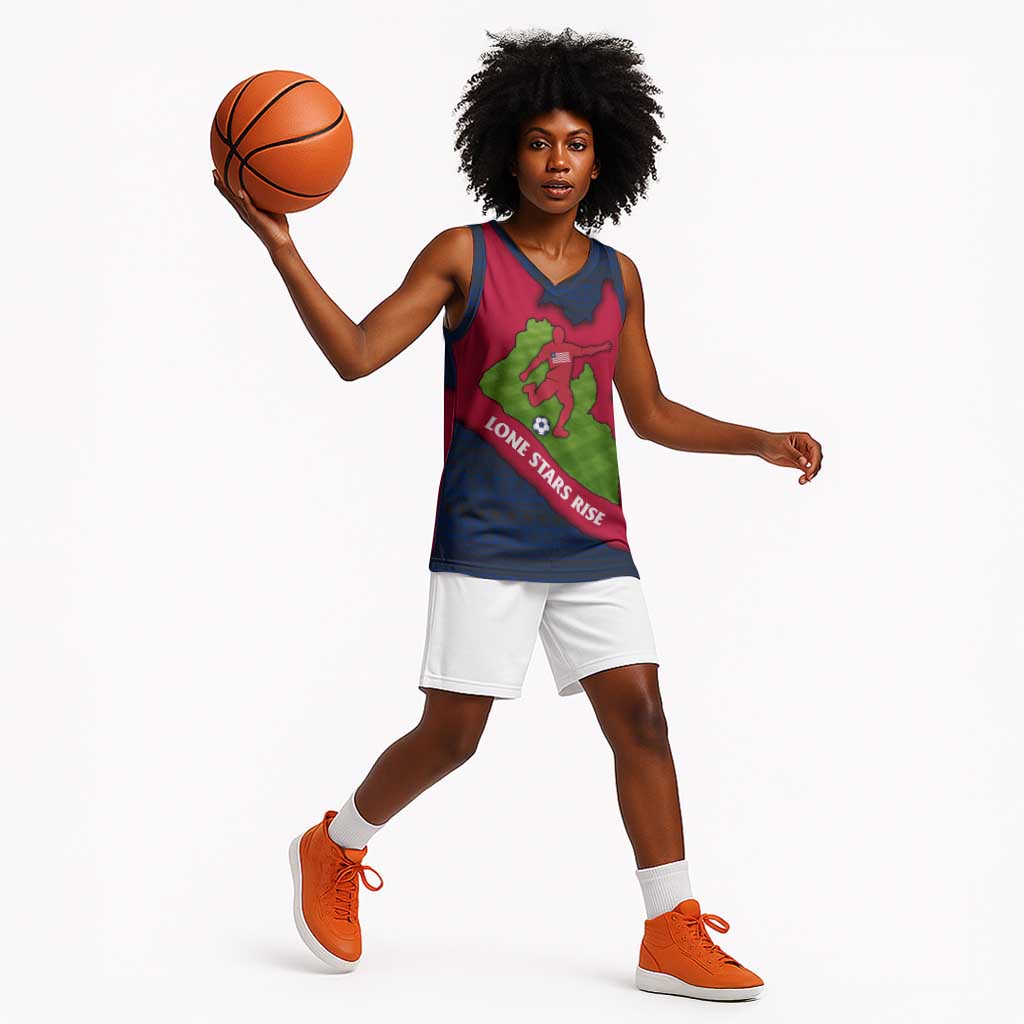 Liberia Lone Stars Rise Football Basketball Jersey Map Graphic and National Flag TS04