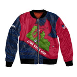 Liberia Lone Stars Rise Football Bomber Jacket Map Graphic and National Flag - African Pride