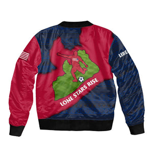 Liberia Lone Stars Rise Football Bomber Jacket Map Graphic and National Flag - African Pride