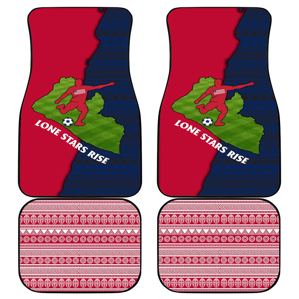 Liberia Lone Stars Rise Football Car Mats Map Graphic and National Flag - African Pride