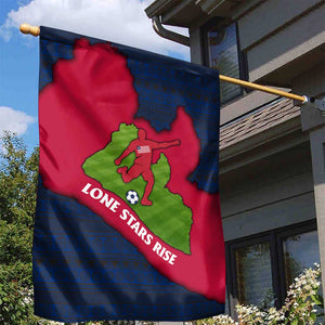 Liberia Lone Stars Rise Football Garden Flag Map Graphic and National Flag - African Pride