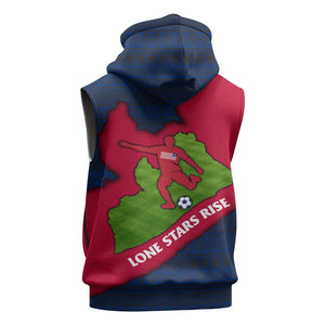 Liberia Lone Stars Rise Football Sleeveless Hoodie Map Graphic and National Flag - African Pride