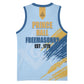 Prince Hall Freemasonry Basketball Jersey Vintage Brush Stroke Masonic Blue Gold Graphic