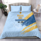 Prince Hall Freemasonry Bedding Set Vintage Brush Stroke Masonic Blue Gold Graphic