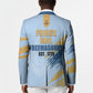 Prince Hall Freemasonry Blazer Vintage Brush Stroke Masonic Blue Gold Graphic