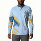 Prince Hall Freemasonry Button Sweatshirt Vintage Brush Stroke Masonic Blue Gold Graphic