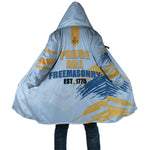 Prince Hall Freemasonry Cloak Vintage Brush Stroke Masonic Blue Gold Graphic