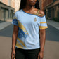 Prince Hall Freemasonry Cross Shoulder Shirt Vintage Brush Stroke Masonic Blue Gold Graphic