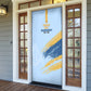 Prince Hall Freemasonry Door Cover Vintage Brush Stroke Masonic Blue Gold Graphic