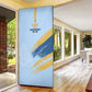 Prince Hall Freemasonry Door Cover Vintage Brush Stroke Masonic Blue Gold Graphic