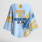 Prince Hall Freemasonry Kimono Sleeve Blouse Vintage Brush Stroke Masonic Blue Gold Graphic