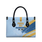 Prince Hall Freemasonry Leather Bag Vintage Brush Stroke Masonic Blue Gold Graphic