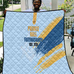 Prince Hall Freemasonry Quilt Vintage Brush Stroke Masonic Blue Gold Graphic