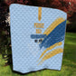 Prince Hall Freemasonry Quilt Vintage Brush Stroke Masonic Blue Gold Graphic