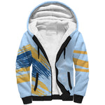 Prince Hall Freemasonry Sherpa Hoodie Vintage Brush Stroke Masonic Blue Gold Graphic