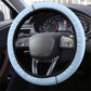 Prince Hall Freemasonry Steering Wheel Cover Vintage Brush Stroke Masonic Blue Gold Graphic