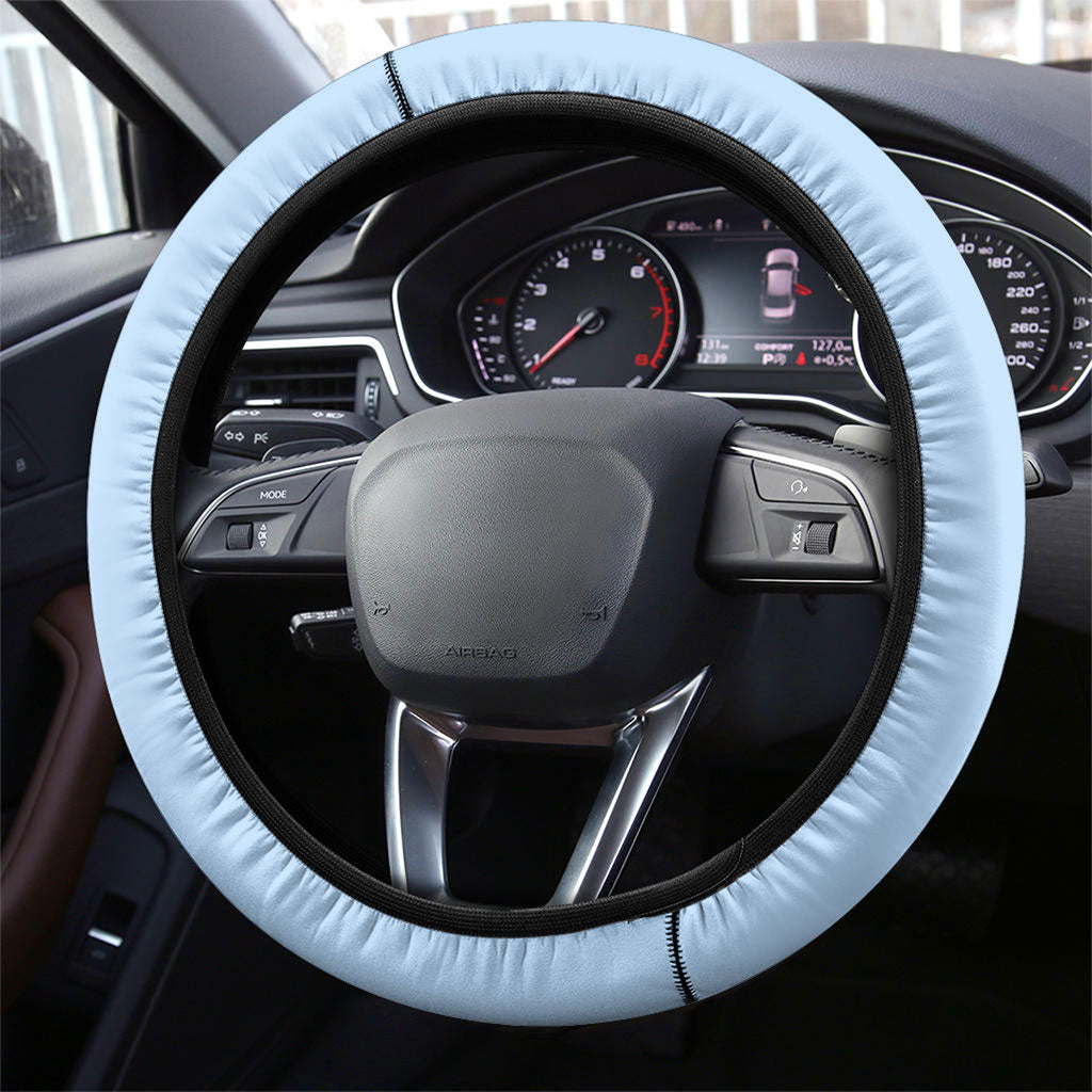 Prince Hall Freemasonry Steering Wheel Cover Vintage Brush Stroke Masonic Blue Gold Graphic