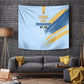 Prince Hall Freemasonry Tapestry Vintage Brush Stroke Masonic Blue Gold Graphic